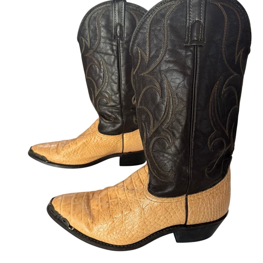 Sheplers Boots Crocodile Print Lea Vamp Men’s Size 10.5 D